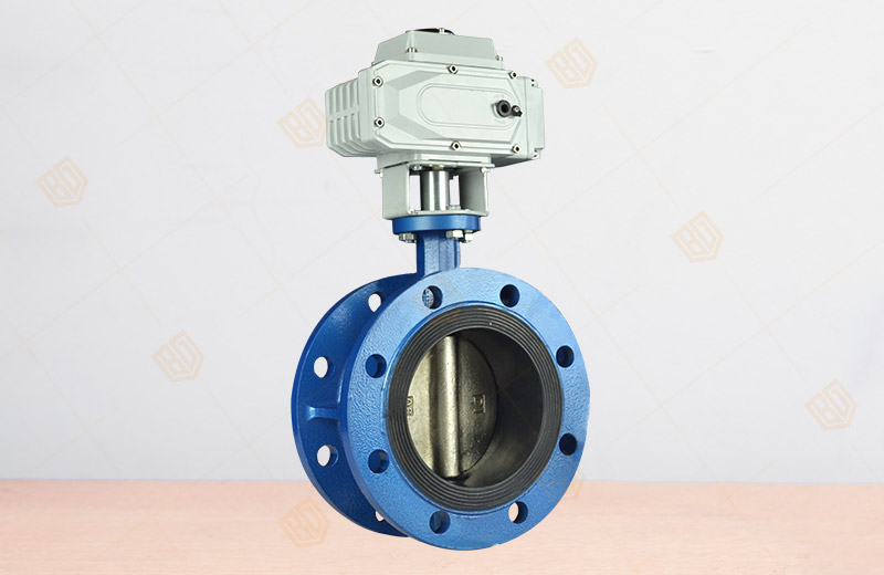 Electric Flanged Soft Seal Butterfly Valve