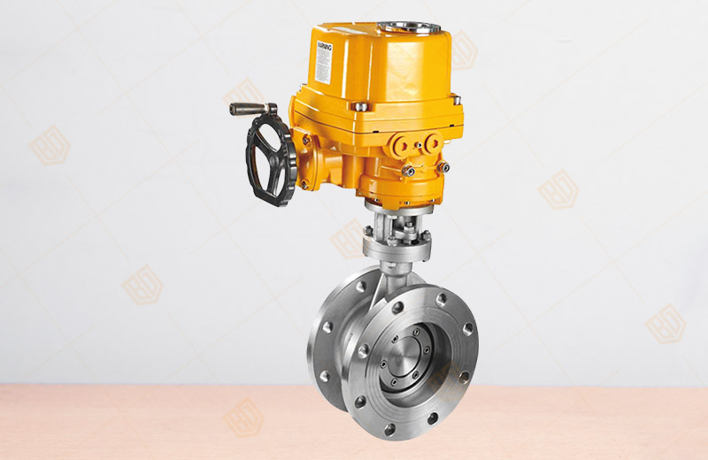 Electric flanged hard seal butterfly valve